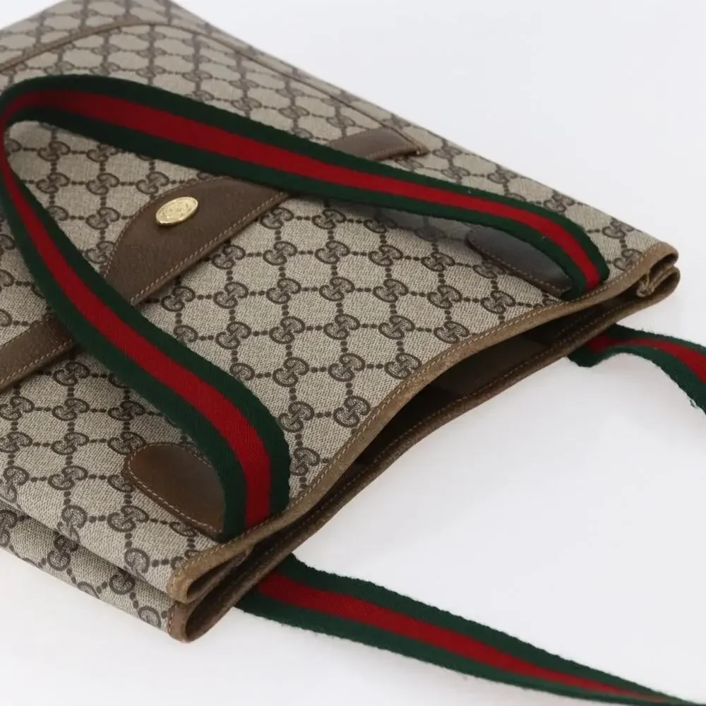 Gucci GG Supreme Web Tote Bag Beige